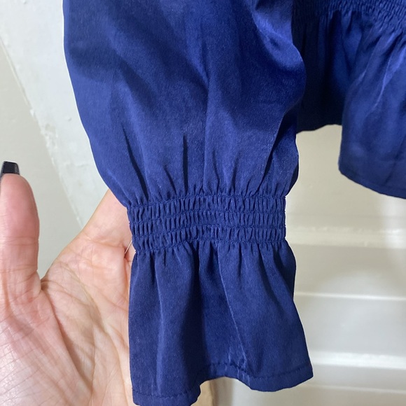 Scoop women’s blue peplum blouse - Picture 3 of 6